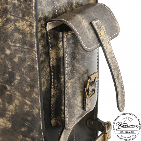 Кожаный ранец "Максимус 3" (пепел глянец)